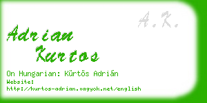 adrian kurtos business card
